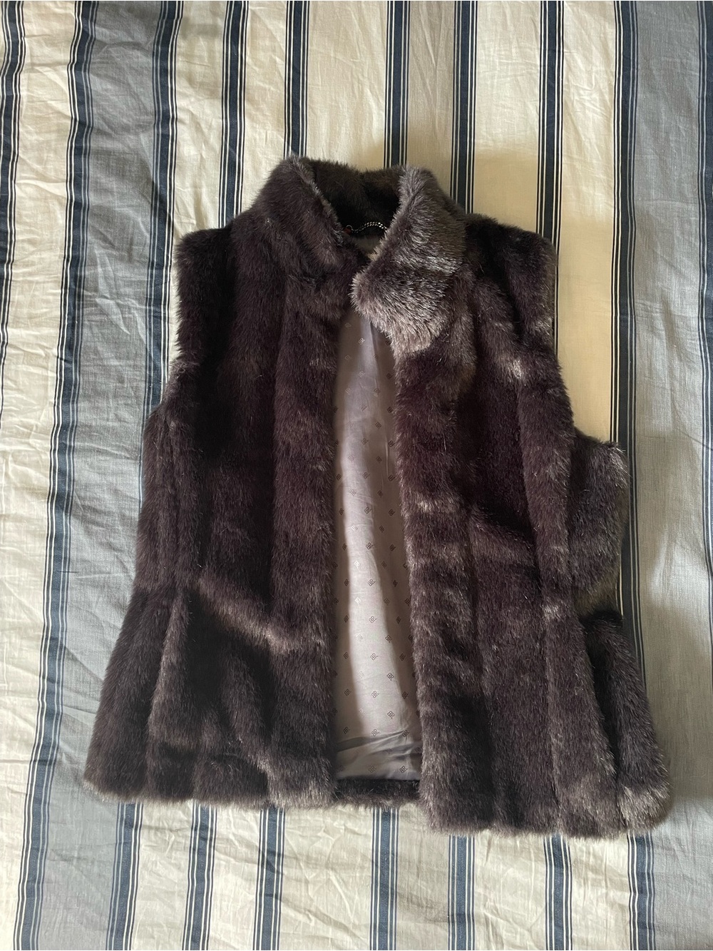 Banana Republic Dark Brown Faux Fur Vest